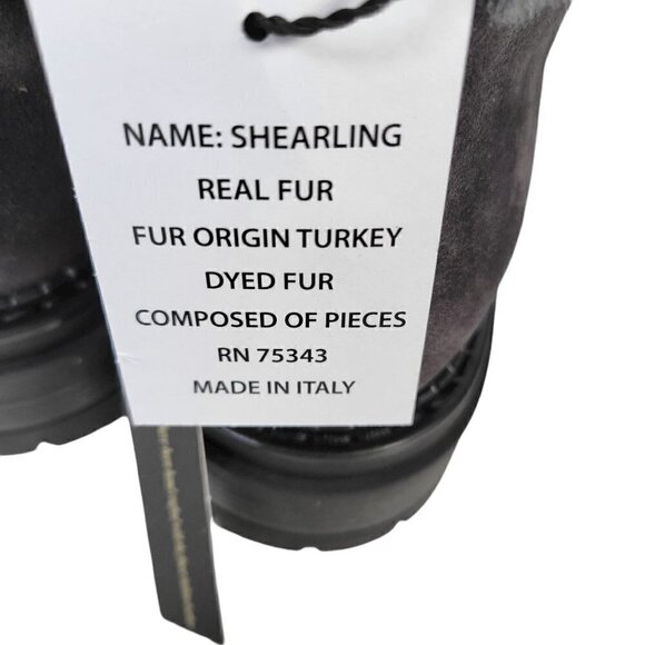 NWT Made In Italy Genuine Suede Leather Ankle Booties Boots Gray Women Size 8 - Picture 9 of 15